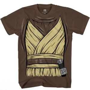 Star Wars Obi-Wan Costume Graphic T-Shirt Brown Men’s Large Mad Engine NWT